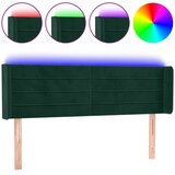  LED uzglavlje tamnozeleno 147x16x78/88 cm baršunasto | shoptok.hr