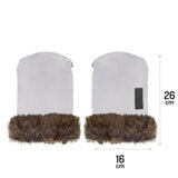 Momi SILDI rukavice za dječja kolica, krznena obruba, ružičaste | Shoptok.si