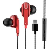 Venisymlis Ušesne žične slušalke Type-C z mikrofonom, Hi-Fi basom, upravljanjem šumov, (22102617) | Shoptok.si