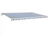  Automatska tenda sa senzorom LED 500x350 cm plavo-bijela | shoptok.hr