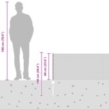 vidaXL Postovi za ograde 11 kom U-kanal Zelena 60 cm Čelik | shoptok.hr