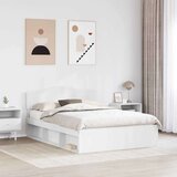  Okvir za krevet Bijelo 140 x 190 cm Čvrsto borovo drvo | shoptok.hr
