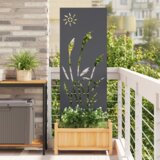 vidaXL Dekorativni panel za vrt Antracitna 32 x 140 cm Mnogi jeklo | Shoptok.si