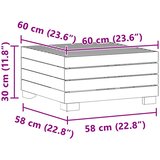  Vrtni bočni stol Čvrsto drvo akacije Smeđa 60 x 60 x 30 cm | shoptok.hr