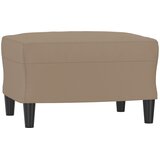  Fotelja s tabureom boja cappuccina 60 cm od umjetne kože | shoptok.hr