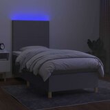  box spring s madracem LED svjetlosivi 80x200 cm tkanina | shoptok.hr