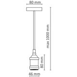  Napajni kabl 1xE27/20W/230V hrom | Eponuda.com