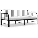  Okvir za krevet na razvlačenje crni metalni 90 x 200 cm | Eponuda.com