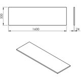 Sapho Bijela ploča za ispod umavionika 160x50 cm Plato – | shoptok.hr
