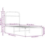 vidaXL Okvir kreveta bez madraca boja hrasta sonome 80 x 200 cm drveni | shoptok.hr
