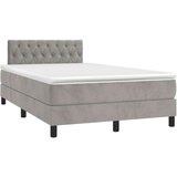 Box spring postelja z vzmetnico svetlo siva 120x200 cm žamet, (20901418) | Shoptok.si