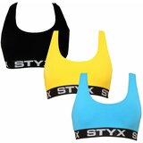 STYX 3PACK womens bra sport multicolor cene