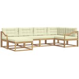 vidaXL Zunanja garnitura za sedenje 5 pcs Bela in krem Poliester, (5000281247) | Shoptok.si