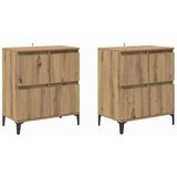  Komode 2 pcs Umjetnički hrast 60 x 35 x 70 cm Konstruirano drvo | shoptok.hr