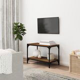 Maison Chic TV omarica - TV stojalo - Televizijska omarica rjav hrast 60x33x41 cm inženirski les in jeklo, (21701410) | Shoptok.si