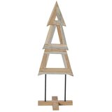 vidaXL Božićno drvce s stalakom Smeđa 120 cm Masivna tikovina | shoptok.hr