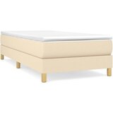 Maison Chic Posteljni okvir - Enojna postelja - Postelja za odrasle brez vzmetnice Cream 80x200 cm Tkanina-J7061, (21774185) | Shoptok.si