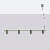 Sollux SL.2714 - Luster na sajli KARBON 4xGU10/10W/230V, zelene boje | Eponuda.com