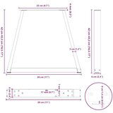  Noge za blagovaonski stol V-oblika 2 kom bijele 28x(42-43 3) cm | shoptok.hr