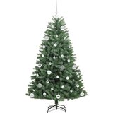 vidaXL Umjetno božićno drvce s nogom Zelena 150 cm PVC i metal | shoptok.hr