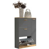 MID.YOU OMARA ZA ČEVLJE antracit, medeni hrast | Shoptok.si