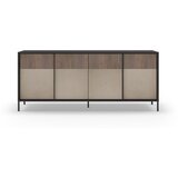 Marckeric Antracitno siva/svjetlo smeđa niska komoda 206x86 cm Amalia – | shoptok.hr