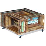  Stolić za kavu od masivnog obnovljenog drva 70 x 70 x 35 cm | Eponuda.ba