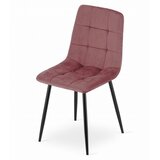 KARA stolica - ružičasti baršun / crne noge x 3 | shoptok.hr