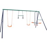  Set ljuljački s gimnastičkim karikama i 4 sjedala čelični Cijene