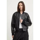Calvin Klein Jeans Bomber jakna ženska, črna barva, J20J223546