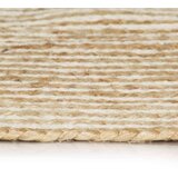  Ručno rađeni tepih od jute sa spiralnim uzorkom bijeli 120 cm | shoptok.hr