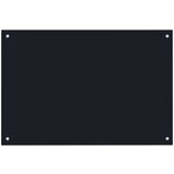vidaXL Kuhinjska zaščitna obloga črna 90x60 cm kaljeno steklo | Shoptok.si
