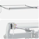  Retraktilna tenda z LED lučmi Oranžna in Rjava 350 x 250 cm, (5000206651) | Shoptok.si