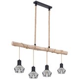 Globo viseča svetilka priska (4 x 60 w, črne barve, višina: 120 cm) | Shoptok.si
