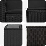  Set sofe 6 kom. Crna Poli Rattan i čelik | shoptok.hr