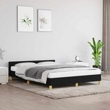 Maison Chic Posteljni okvir - Dvoposteljna postelja - Zakonska postelja brez vzmetnice črn 140x190 cm blago-J11712, (21768627) | Shoptok.si