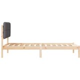  Posteljni okvir z oblazinjenim vzglavjem Temno siva 75 x 190 cm, (5000101830) | Shoptok.si