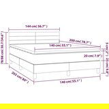 vidaXL Krevet box spring s madracem LED crni 140x200 cm baršun | shoptok.hr
