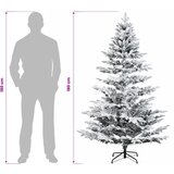  Umjetno božićno drvce s nogom 180 cm PE i PVC Zelena i bijela | shoptok.hr