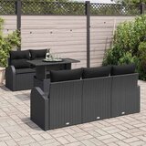  Sjedeća garnitura za vrt 6 kom. Crna Poli Ratan 179 x 179 x 85 cm | Shoptok.si