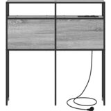 vidaXL Skladiščni naslon Siva sonoma 90 cm Konstruiran les | Shoptok.si