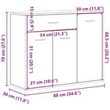 vidaXL Komoda Staro drvo 88x30x70 cm Konstruirano drvo | shoptok.hr