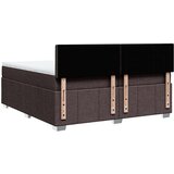  Krevet s oprugama i madracem tamnosmeđi 200x200 cm od tkanine | shoptok.hr