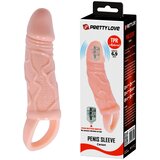  Navlaka za penis boje kože sa produžetkom i vibracijom — 14 cm — BI 26210A Cene