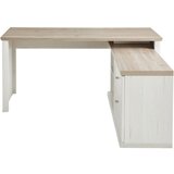 Hom`in kotna pisalna miza leseni material siva, bela | Shoptok.si