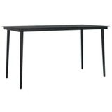  7-dijelni vrtni blagovaonski set s jastucima sivo-crni | shoptok.hr
