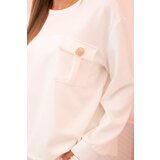 Kesi Włoski Set women's buttery sweatshirt and pants with elastic ecru | shoptok.hr