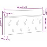  Vješalica za kapute na zidu Umjetnički hrast 80 x 40 x 12 cm | shoptok.hr