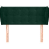  Uzglavlje s ušima tamnozeleno 93x23x78/88 cm baršunasto | shoptok.hr
