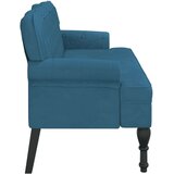 vidaXL Klop z naslonjalom modra 119,5x64,5x75 cm žamet | Shoptok.si